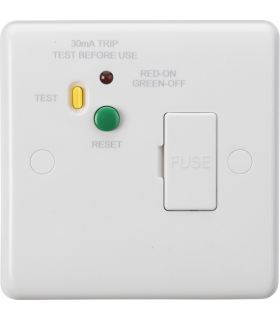 13A RCD Protected Fused Spur Unit - 30mA (Type A) 230V IP20-1