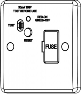 13A RCD Protected Fused Spur Unit - 30mA (Type A) 230V IP20-2