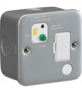 13A RCD protected fused spur unit - 30mA (Type A) 230V IP20-1