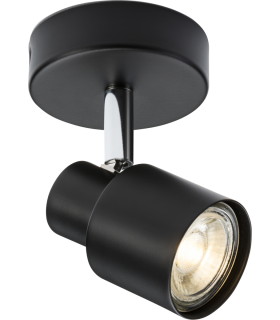 GU10 Single Spotlight - Matt Black 230V IP20 50W-1