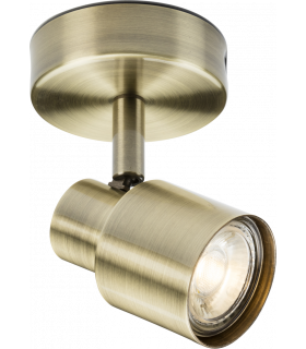 GU10 Single Spotlight - Antique Brass 230V IP20 50W-1