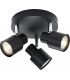 GU10 Triple Spotlight - Matt Black 230V IP20 50W-1