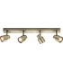 GU10 Quad Bar Spotlight - Antique Brass 230V IP20 50W-1
