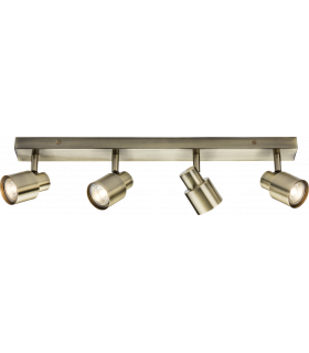 GU10 Quad Bar Spotlight - Antique Brass 230V IP20 50W-1