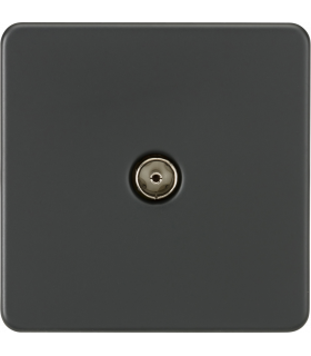 Screwless 1G TV Outlet (Non-Isolated) - Anthracite IP20-1