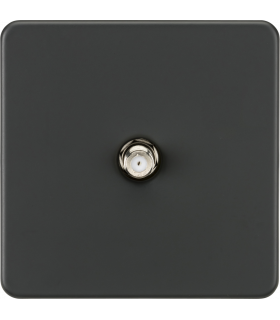 Screwless 1G SAT TV Outlet (Non-Isolated) - Anthracite IP20-1