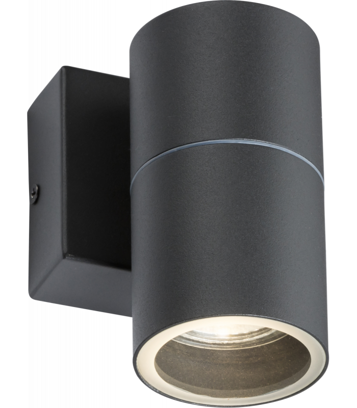 GU10 Fixed Single Wall Light - Anthracite 230V IP54 20W-1