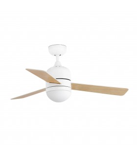 2 Light Small Ceiling Fan White, Maple with Light, E14 - 2