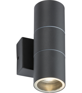 GU10 Up and Down Wall Light - Anthracite 230V IP54 2x20W-1