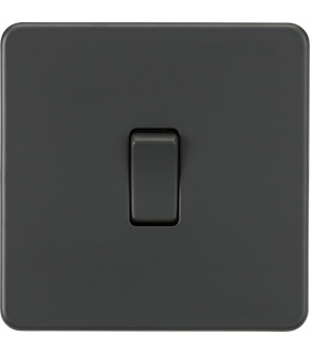 Screwless 10AX Intermediate Switch - Anthracite 230V IP20-1