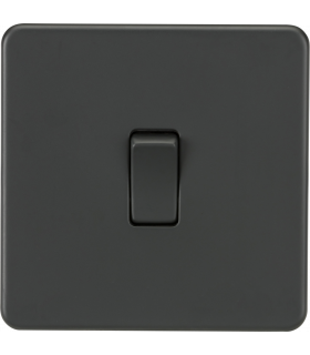 Screwless 10AX 1G 2-Way Switch - Anthracite 230V IP20-1