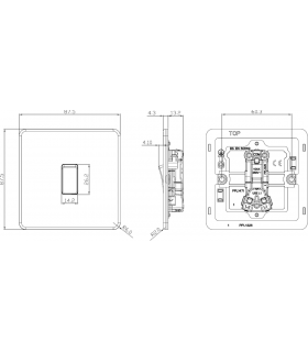 Screwless 10AX 1G 2-Way Switch - Anthracite 230V IP20-2