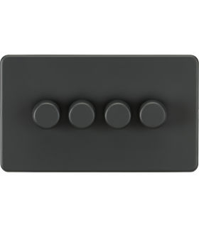 Screwless 4G 2-way 10-200W (5-150W LED) trailing edge dimmer - Anthracite 230V IP20-1