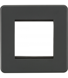 Screwless 2G Modular Faceplate - Anthracite IP20-1