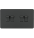 Screwless 10AX 4G 2-Way Switch - Anthracite 230V IP20-1