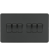 Screwless 10AX 6G 2-Way Switch - Anthracite 230V IP20-1