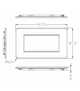 Screwless 4G Modular Faceplate - Anthracite IP20-2