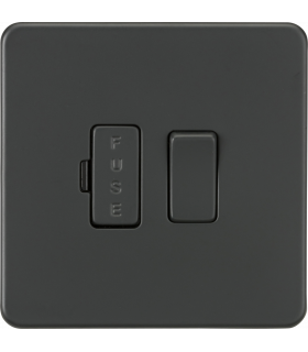 Screwless 13A Switched Fused Spur Unit - Anthracite 230V IP20-1