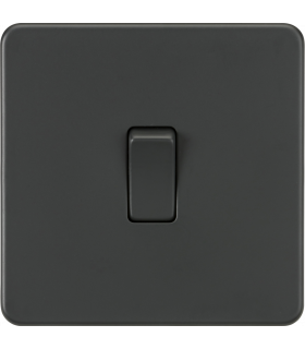 Screwless 20A 1G DP Switch - Anthracite 230V IP20-1