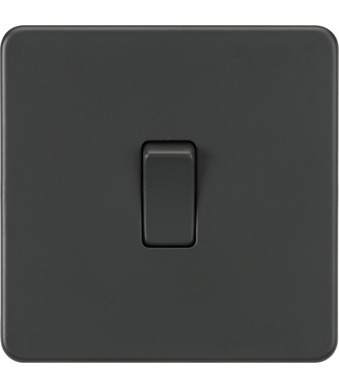 Screwless 20A 1G DP Switch - Anthracite 230V IP20-1