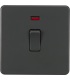 Screwless 20A 1G DP Switch with Neon - Anthracite 230V IP20-1