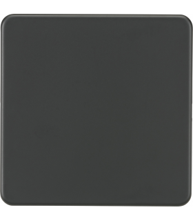 Screwless 1G Blanking Plate - Anthracite IP20-1