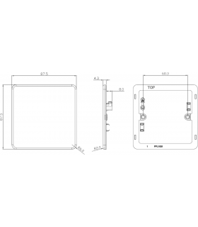 Screwless 1G Blanking Plate - Anthracite IP20-2