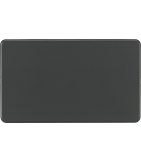 Screwless 2G Blanking Plate - Anthracite IP20-1