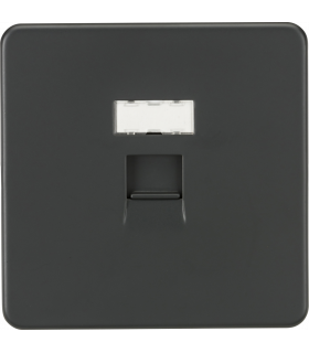 Screwless RJ45 network outlet - Anthracite IP20-1