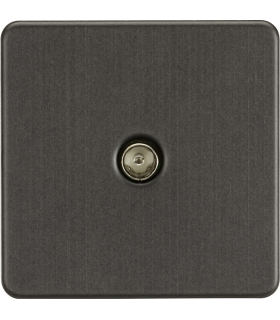 Screwless 1G TV Outlet (Non-Isolated) - Smoked Bronze IP20-1