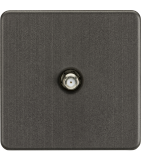 Screwless 1G SAT TV Outlet (Non-Isolated) - Smoked Bronze IP20-1