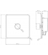 Screwless 1G 2-way 10-200W (5-150W LED) trailing edge dimmer - Smoked Bronze 230V IP20-2