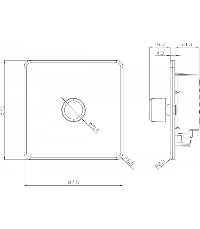 Screwless 1G 2-way 10-200W (5-150W LED) trailing edge dimmer - Smoked Bronze 230V IP20-2