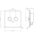 Screwless 2G 2-way 10-200W (5-150W LED) trailing edge dimmer - Smoked Bronze 230V IP20-2