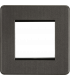 Screwless 2G Modular Faceplate - Smoked Bronze IP20-1