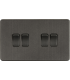 Screwless 10AX 4G 2-Way Switch - Smoked Bronze 230V IP20-1