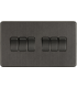 Screwless 10AX 6G 2-Way Switch - Smoked Bronze 230V IP20-1