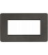 Screwless 4G Modular Faceplate - Smoked Bronze IP20-1