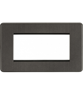 Screwless 4G Modular Faceplate - Smoked Bronze IP20-1