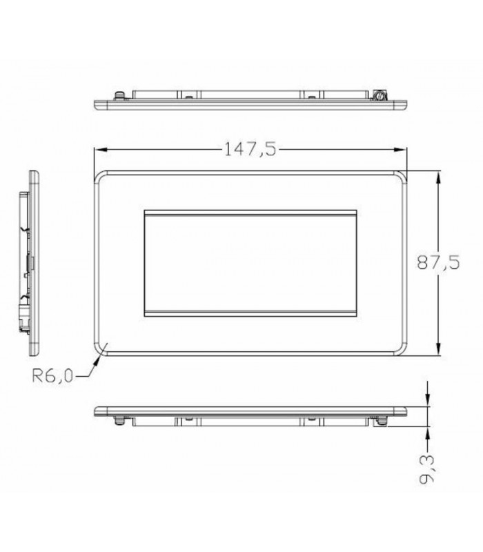 Screwless 4G Modular Faceplate - Smoked Bronze IP20-2