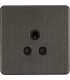 Screwless 5A Unswitched Socket - Smoked Bronze 230V IP20-1