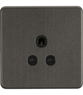 Screwless 5A Unswitched Socket - Smoked Bronze 230V IP20-1
