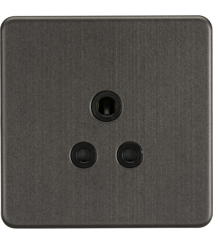 Screwless 5A Unswitched Socket - Smoked Bronze 230V IP20-1