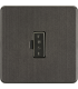 Screwless 13A Fused Spur Unit - Smoked Bronze 230V IP20-1