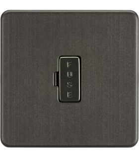 Screwless 13A Fused Spur Unit - Smoked Bronze 230V IP20-1