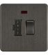 Screwless 13A Switched Fused Spur Unit with Neon - Smoked Bronze 230V IP20-1