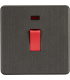 Screwless 45A 1G DP Switch with Neon - Smoked Bronze 230V IP20-1