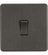 Screwless 20A 1G DP Switch - Smoked Bronze 230V IP20-1