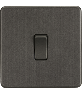 Screwless 20A 1G DP Switch - Smoked Bronze 230V IP20-1
