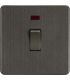Screwless 20A 1G DP Switch with Neon - Smoked Bronze 230V IP20-1
